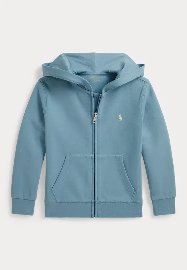Толстовка на молнии Double Knit Full Zip Hoodie 2 6y Zip Up Sweatshirt Polo Ralph Lauren, кассиди голубой