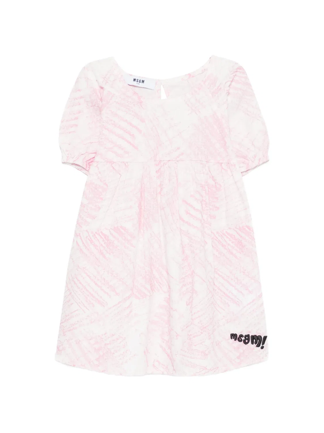 Платье с вышитым логотипом MSGM, белый