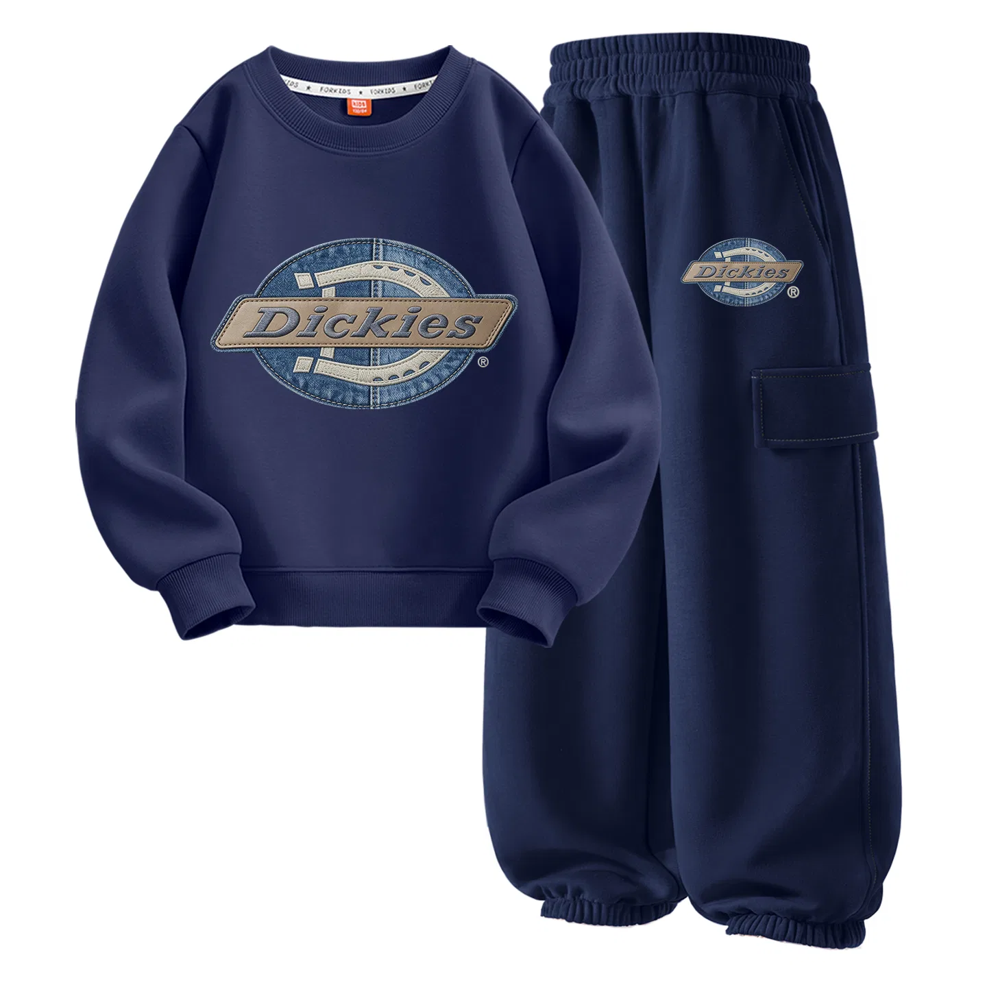 Детский комплект из футера с капюшоном Dickies, Sledgehammer Graphite Gray+Sledgehammer K Light Heather Gray — фото 3