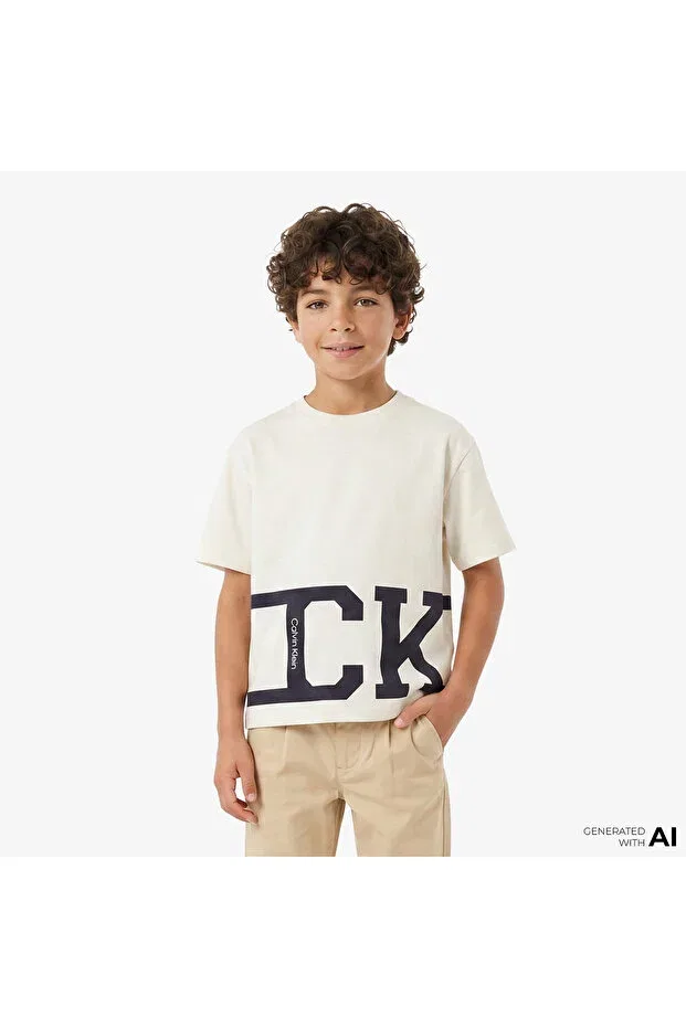 Детская футболка для девочек с коротким рукавом Calvin Klein, Yellow