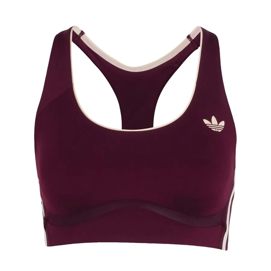 Спортивный бюстгальтер-бралетт ADIDAS ORIGINALS в бордовом цвете