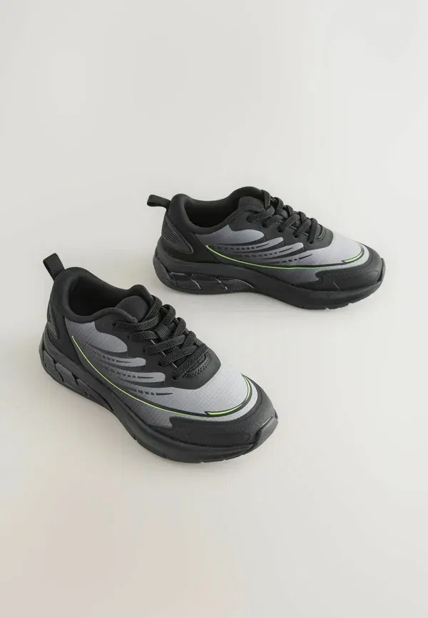Кроссовки на шнуровке Regular fit - elastic lace trainers Next, Grey, серый — фото 2