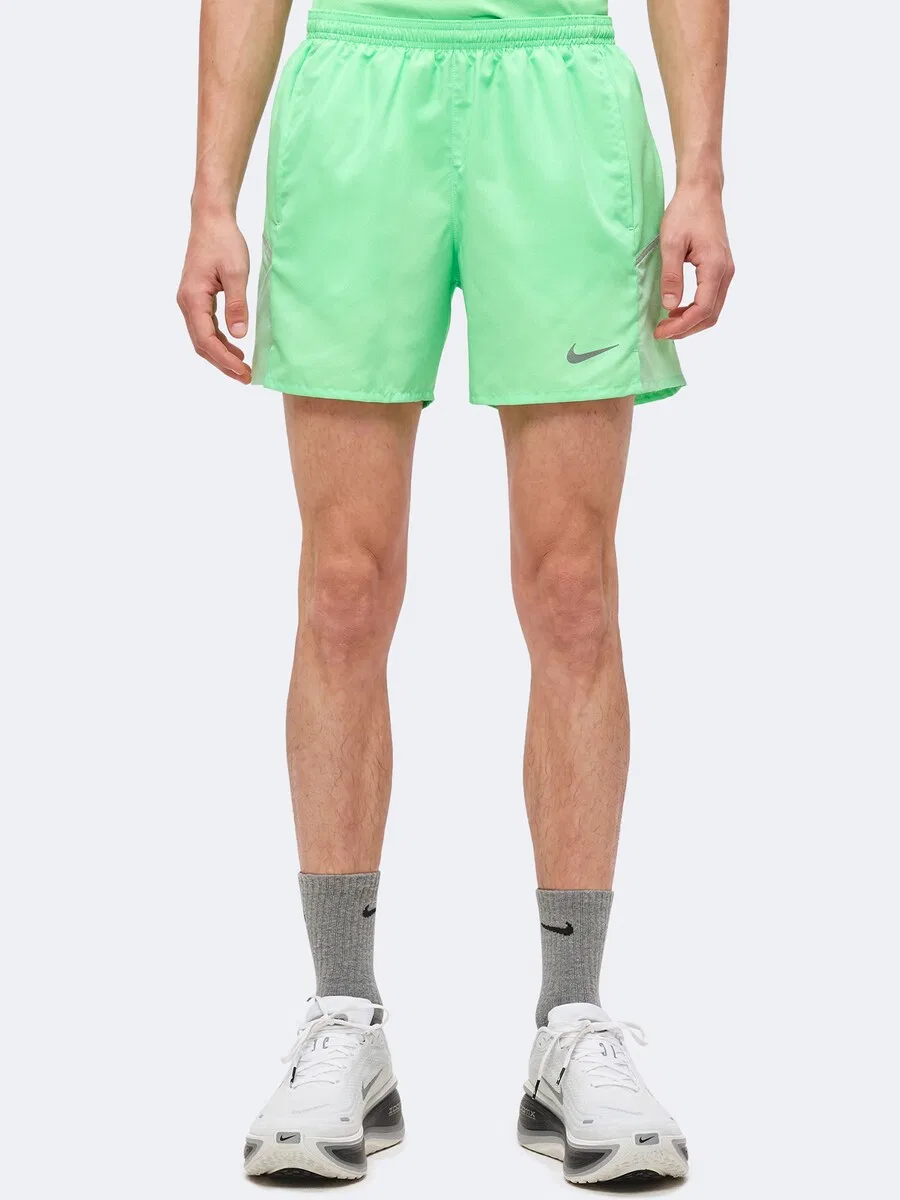Спортивные брюки NIKE Regular Workout Pants 'MILER' светло-зеленого цвета — фото 2