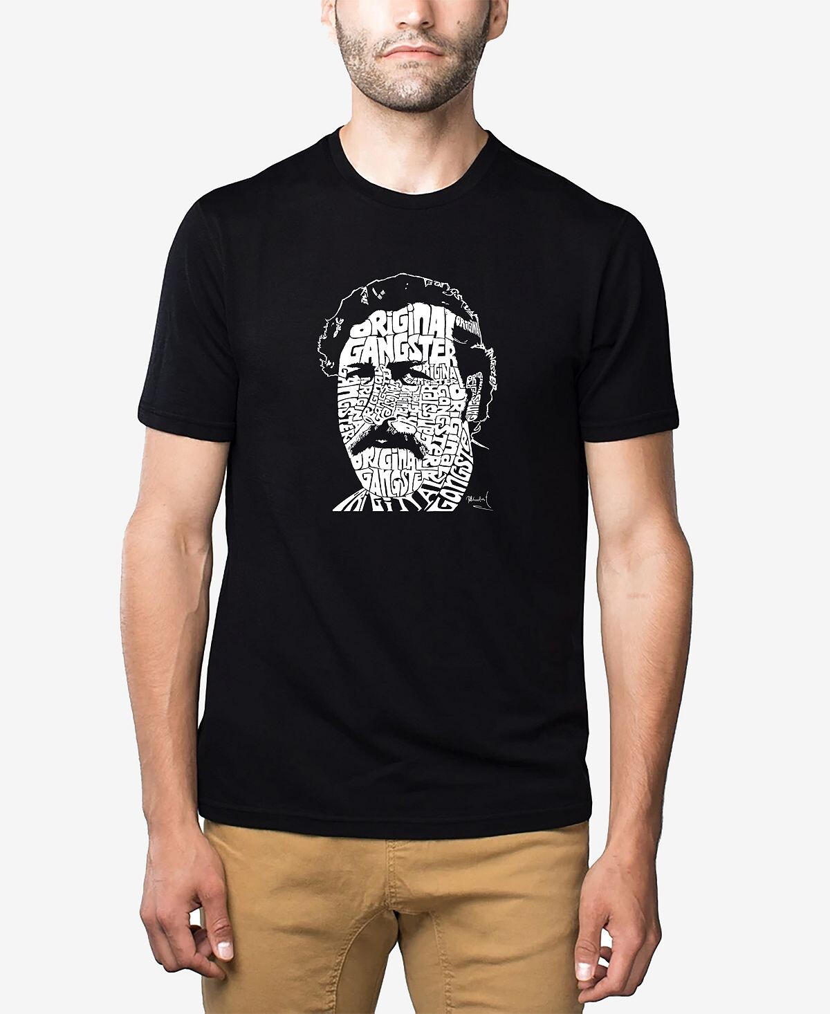 

Мужская футболка premium blend word art pablo escobar LA Pop Art, черный
