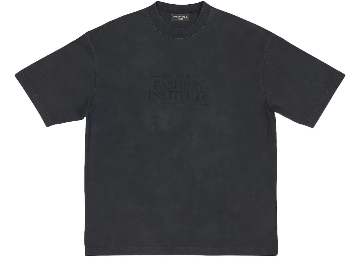 Мужская футболка средней посадки Balenciaga Fashion Institute, Washed Black