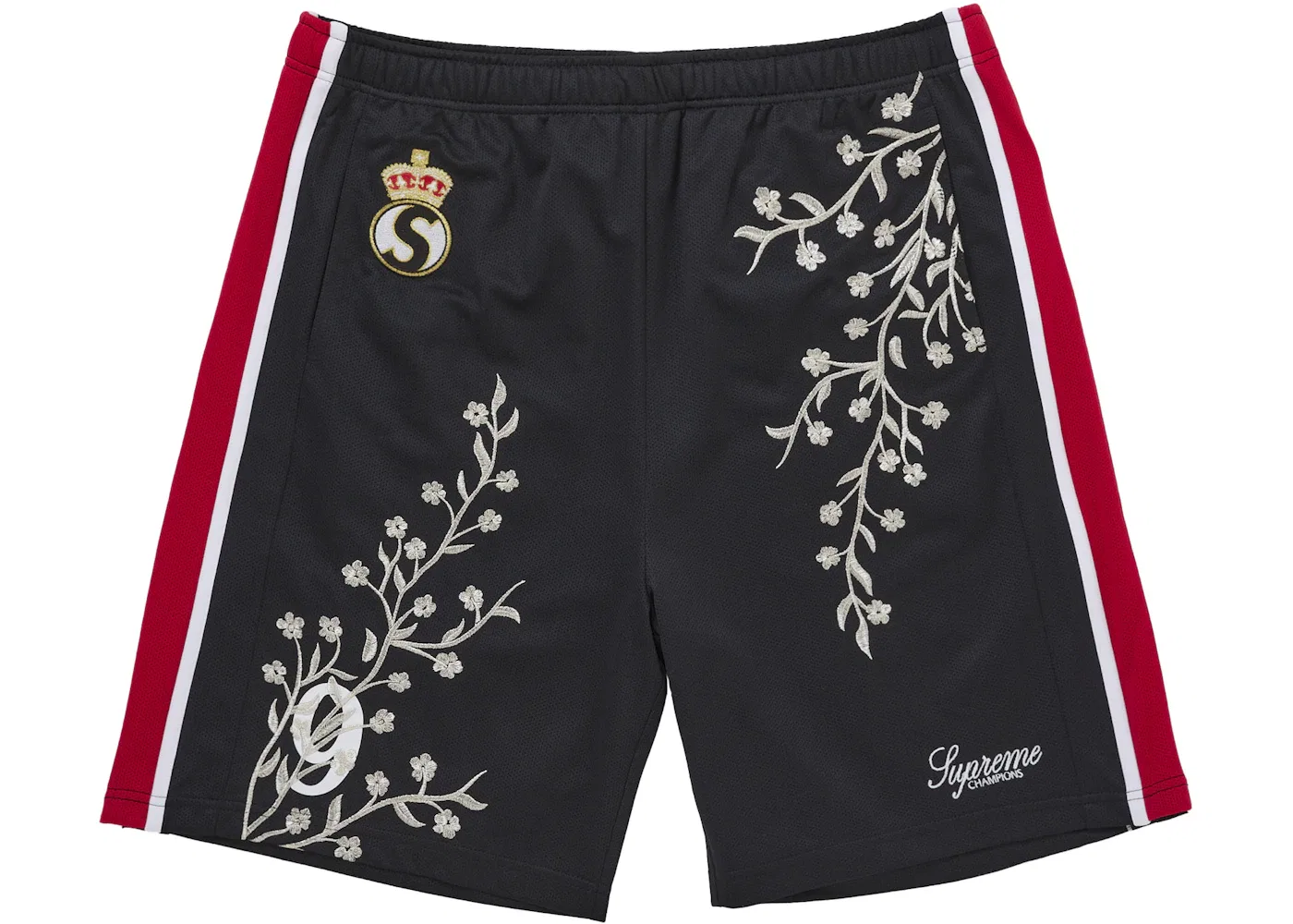 Мужские шорты с принтом Supreme Floral Soccer Short Supreme, Black