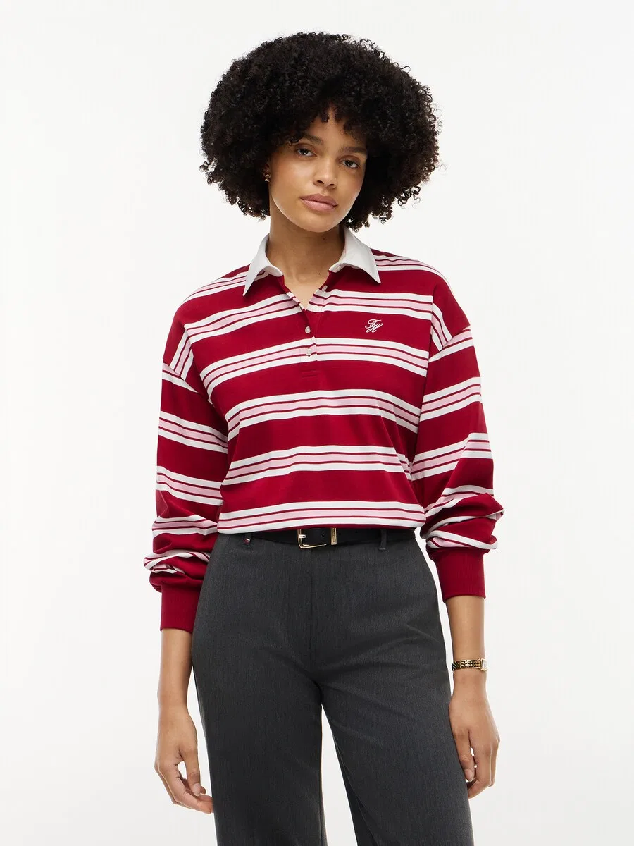 Топ TOMMY HILFIGER красного цвета — фото 2