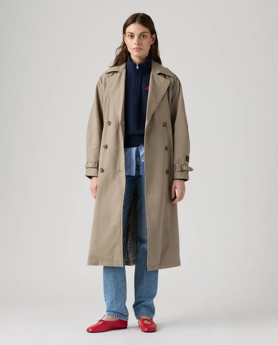 Женский тренч длинный, Levi's, хаки