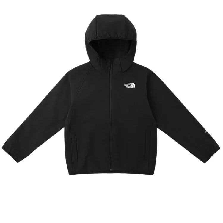 Детская куртка из софтшелла с капюшоном Cosmic Black THE NORTH FACE