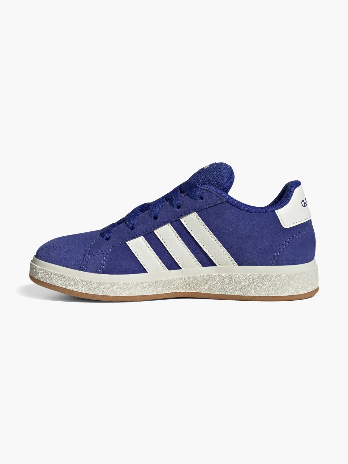 Детские кожаные кроссовки Adidas Grand Court 00S K, синий — фото 3