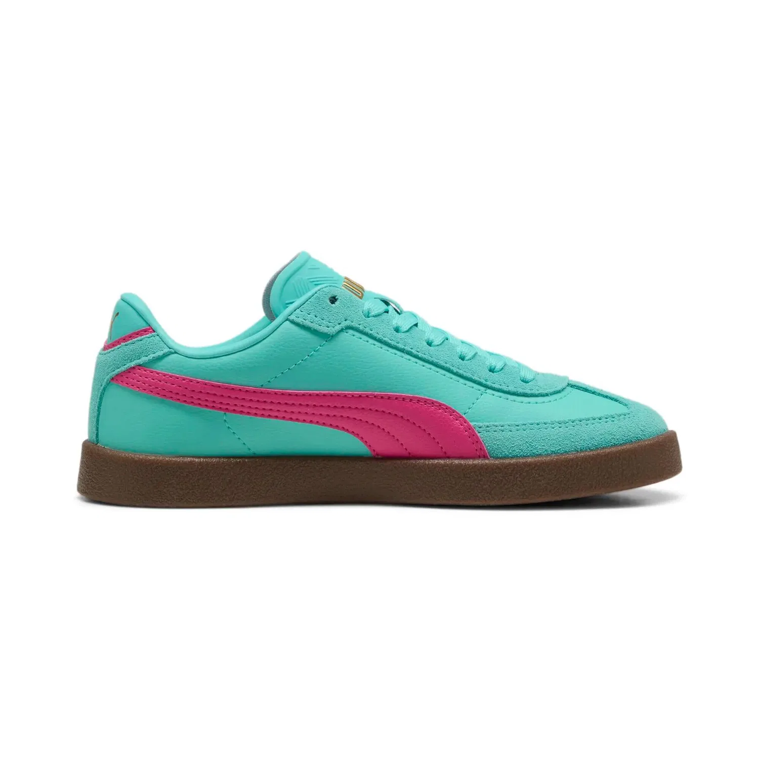 Детские кожаные кроссовки Puma Club II Era, Grun Rosa — фото 2