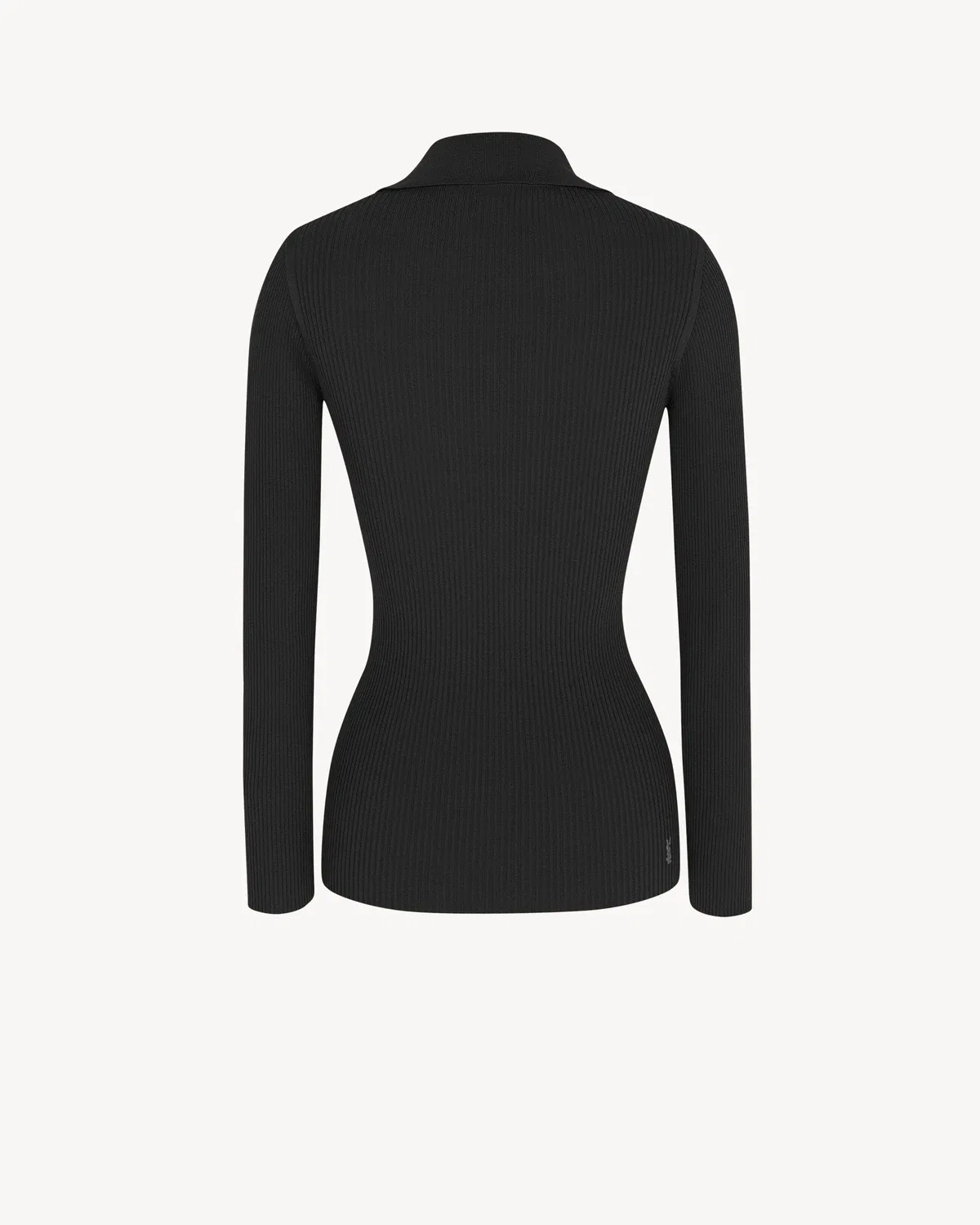 Топ с V-образным вырезом из сертифицированной вискозы, Saint Laurent, черный — фото 2