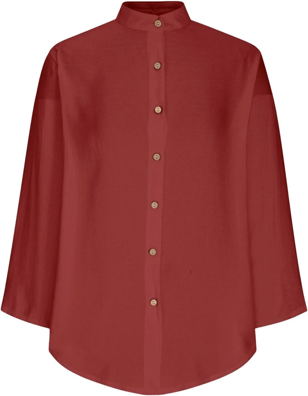 Женская свободная туника из хлопка и льна Pelang, Red — фото 3