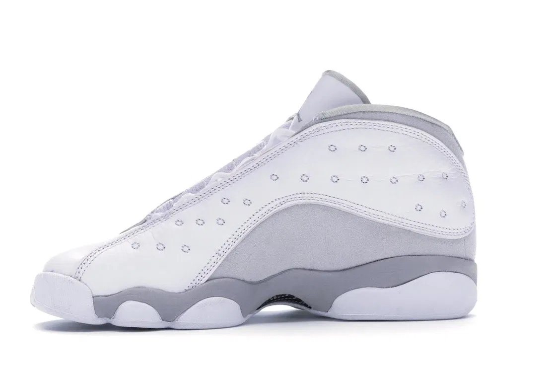 Детские кроссовки Lifestyle с низким верхом Jordan 13 Retro Low Pure Platinum Jordan, White/Metallic Silver — фото 3