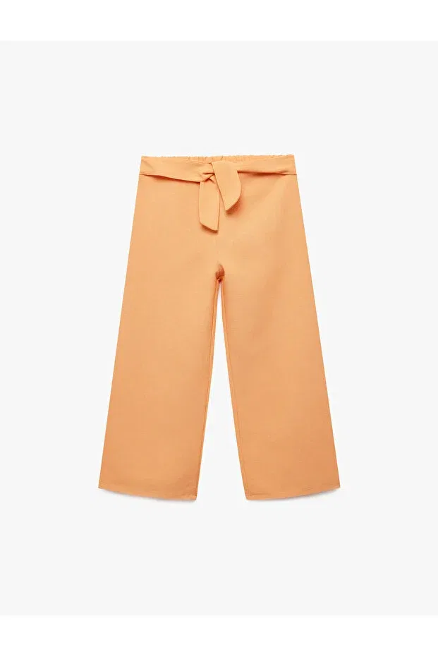 Детские брюки для девочек широкие с завязками Koton, Orange