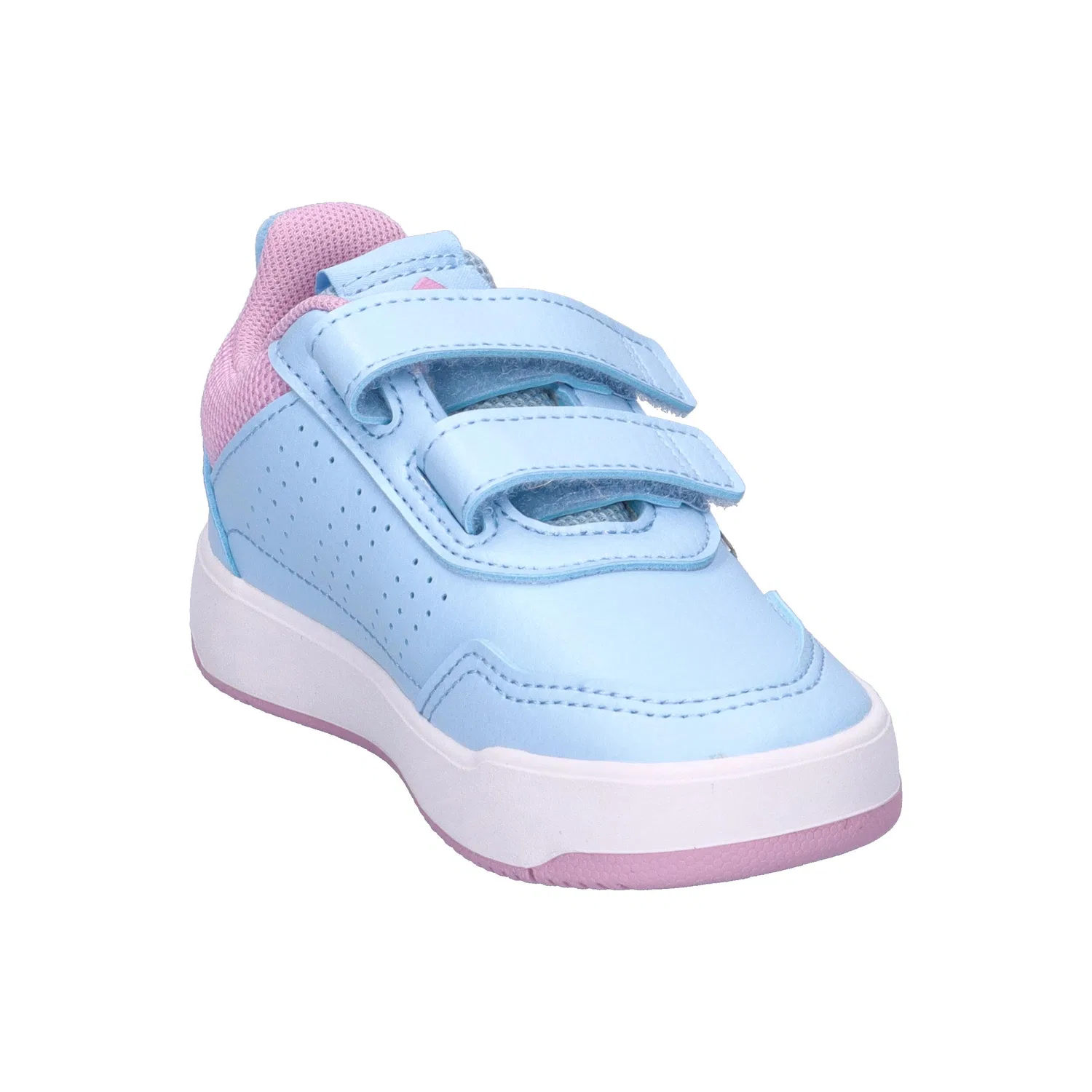 Детские кроссовки с липучкой Tensaur Sport 3.0 CF Adidas, Hellblau Rosa Konigliches Lila — фото 2