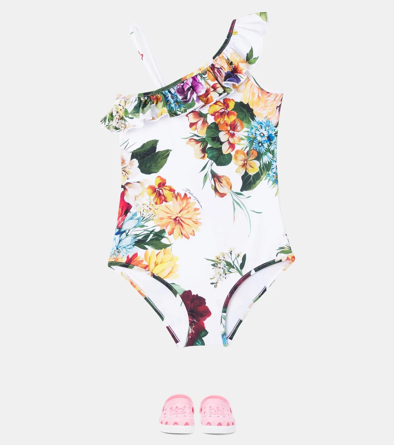 Плавки бикини с цветочным принтом, Dolce&Gabbana Kids, белый — фото 2