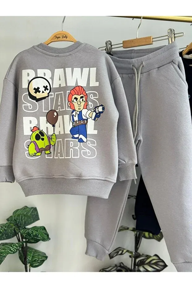 Детский спортивный костюм с принтом Brawl Stars Paty Kids, Blue — фото 2