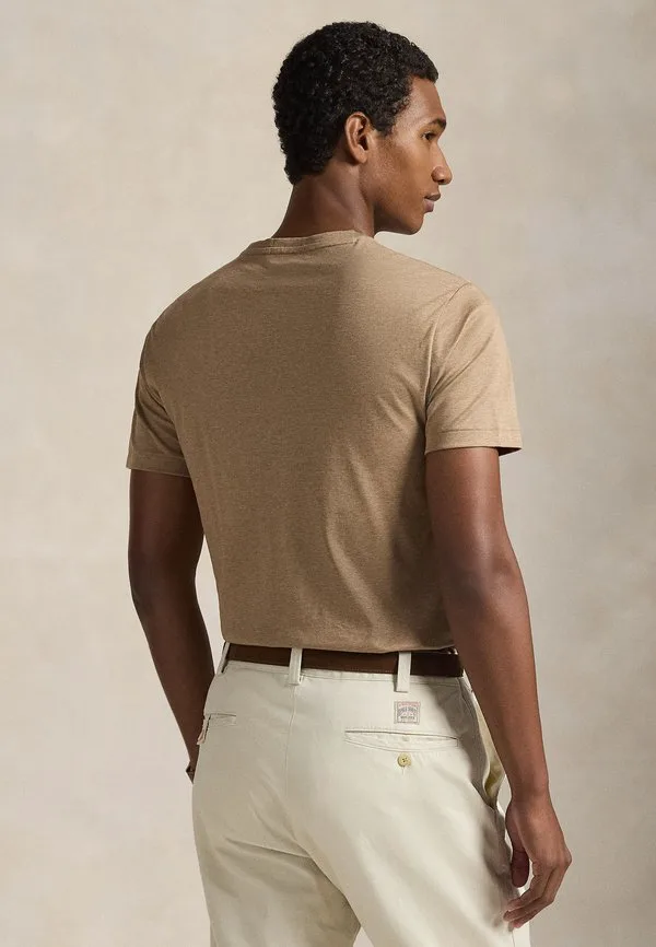 Облегающая футболка из мягкого хлопка, базовая футболка. Polo Ralph Lauren, Grey Cloud Heather — фото 3