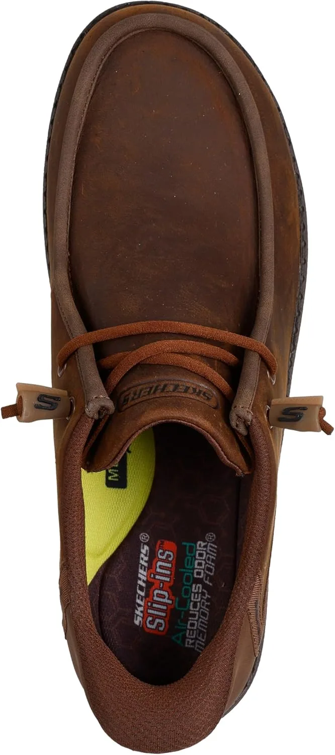 Мужские кроссовки Skechers Melson - носки EdrickMoc, темно-коричневый — фото 4