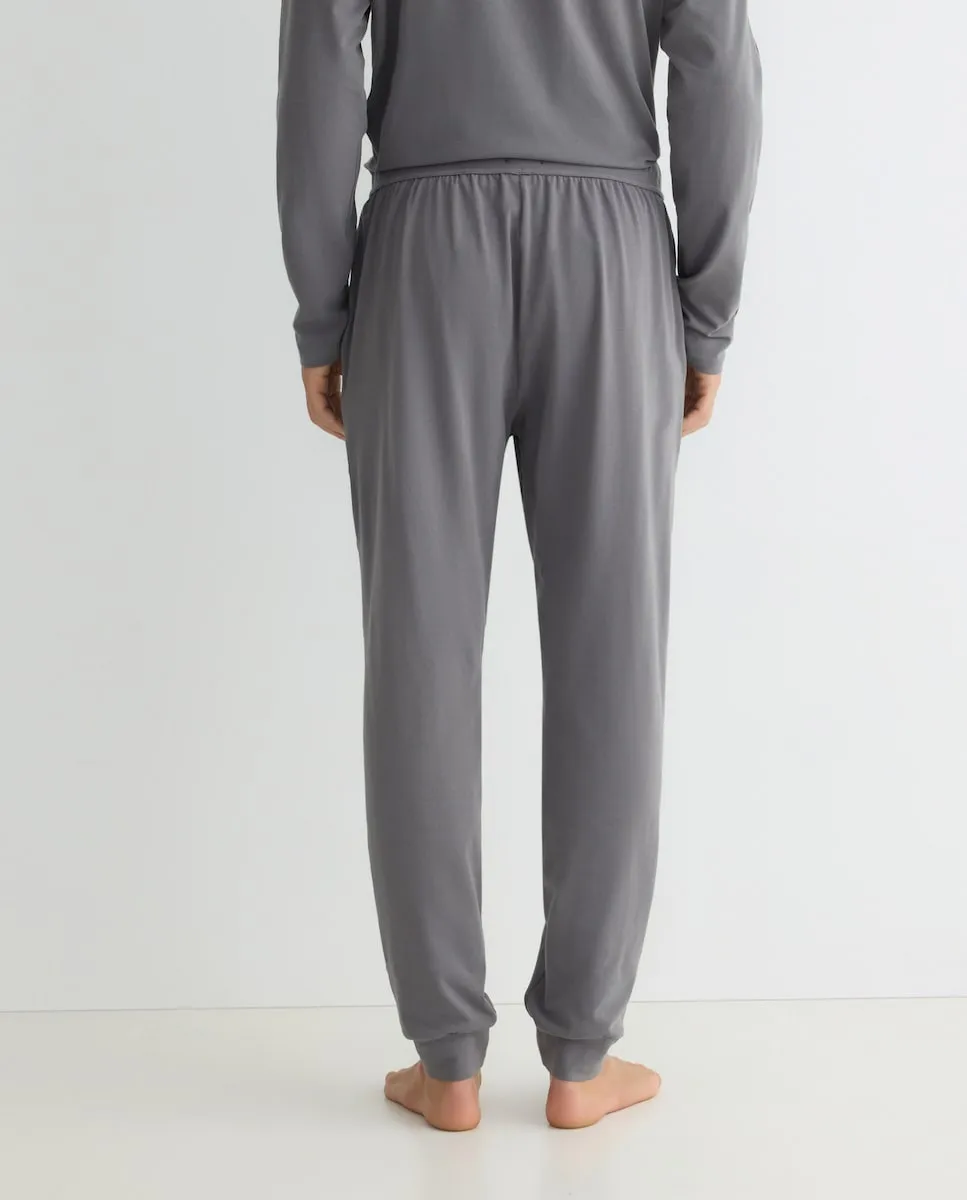 

Длинные мужские пижамные штаны из хлопка Boss, серый