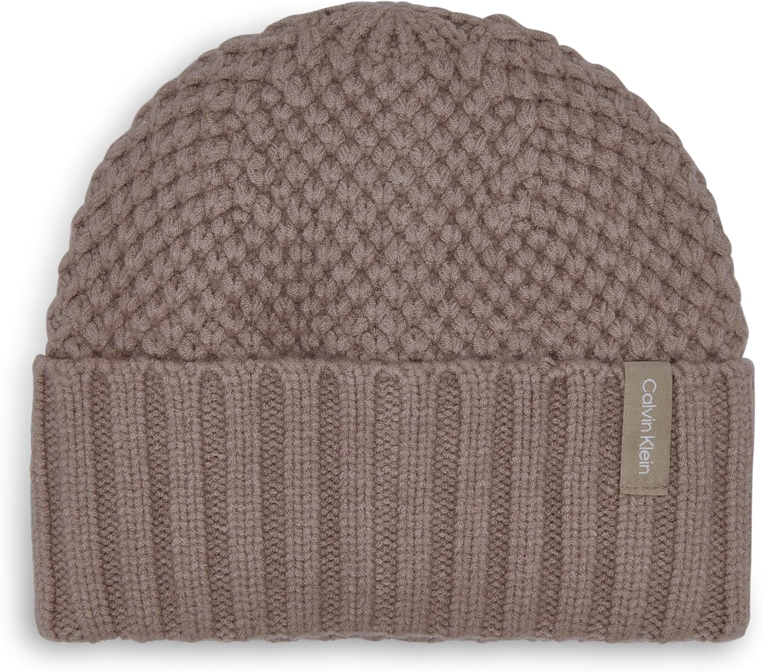 

Женская шапка-бини Calvin Klein из толстой вафельной вязки с подкладкой из флиса Velboa, Heathered Almond