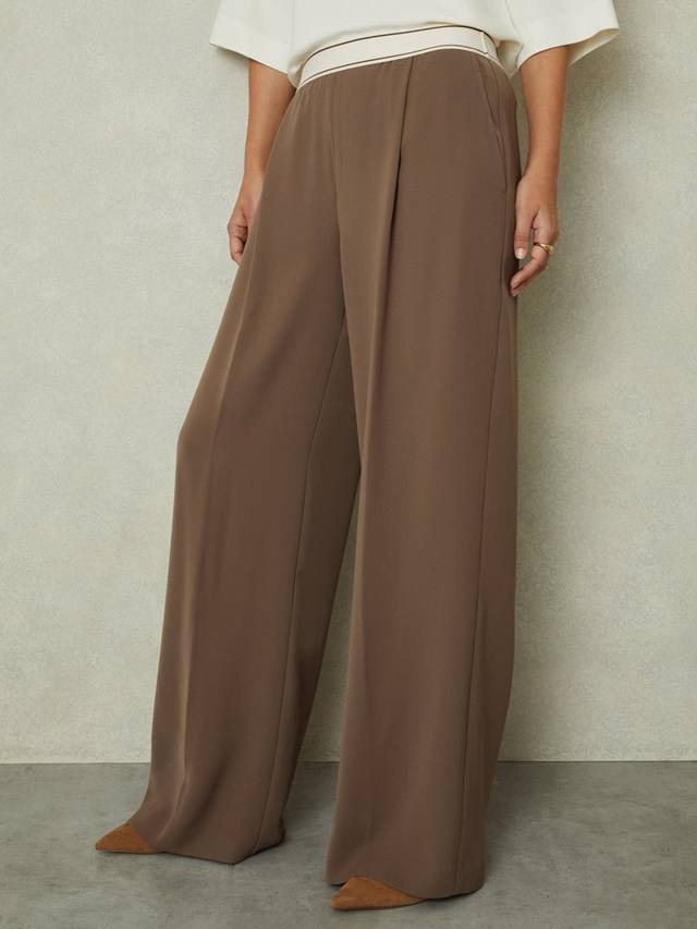 

Широкие брюки эбигейл Reiss, цвет Mocha Brown