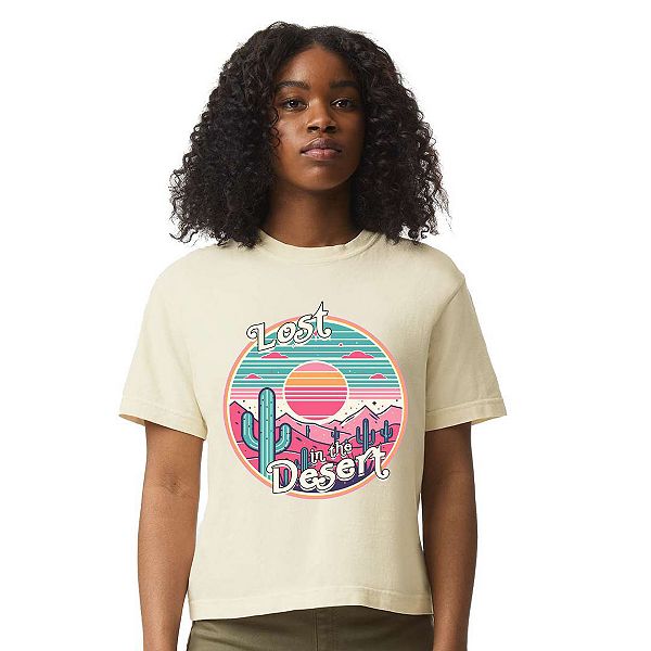 

Футболка Lost in the desert relaxed fit cropped Simply Sage Market, Ivory, Зеленый, Футболка Lost in the desert relaxed fit cropped Simply Sage Market, Ivory