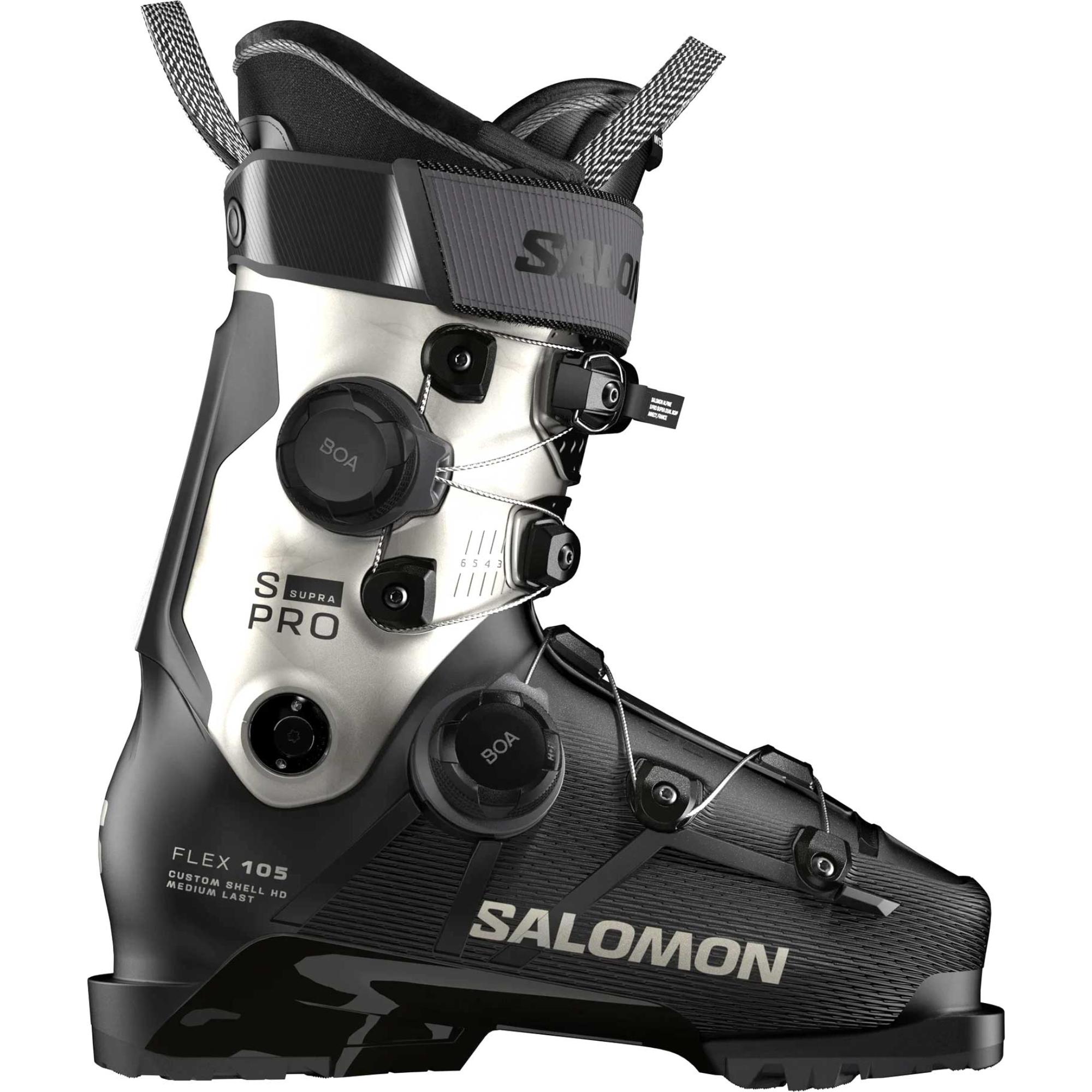 

Женские горнолыжные ботинки S/Pro Supra Dual Boa 105 '26 Salomon, Black/Light Bronze Metal/Black
