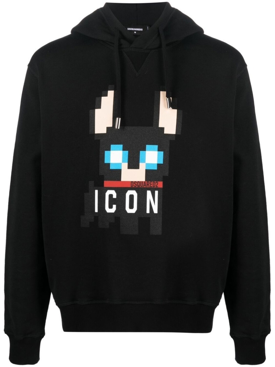 

Dsquared2 Icon-print cotton hoodie, черный