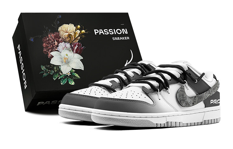 

Кроссовки Nike Dunk Skateboarding Shoes Men Low-top White, черный