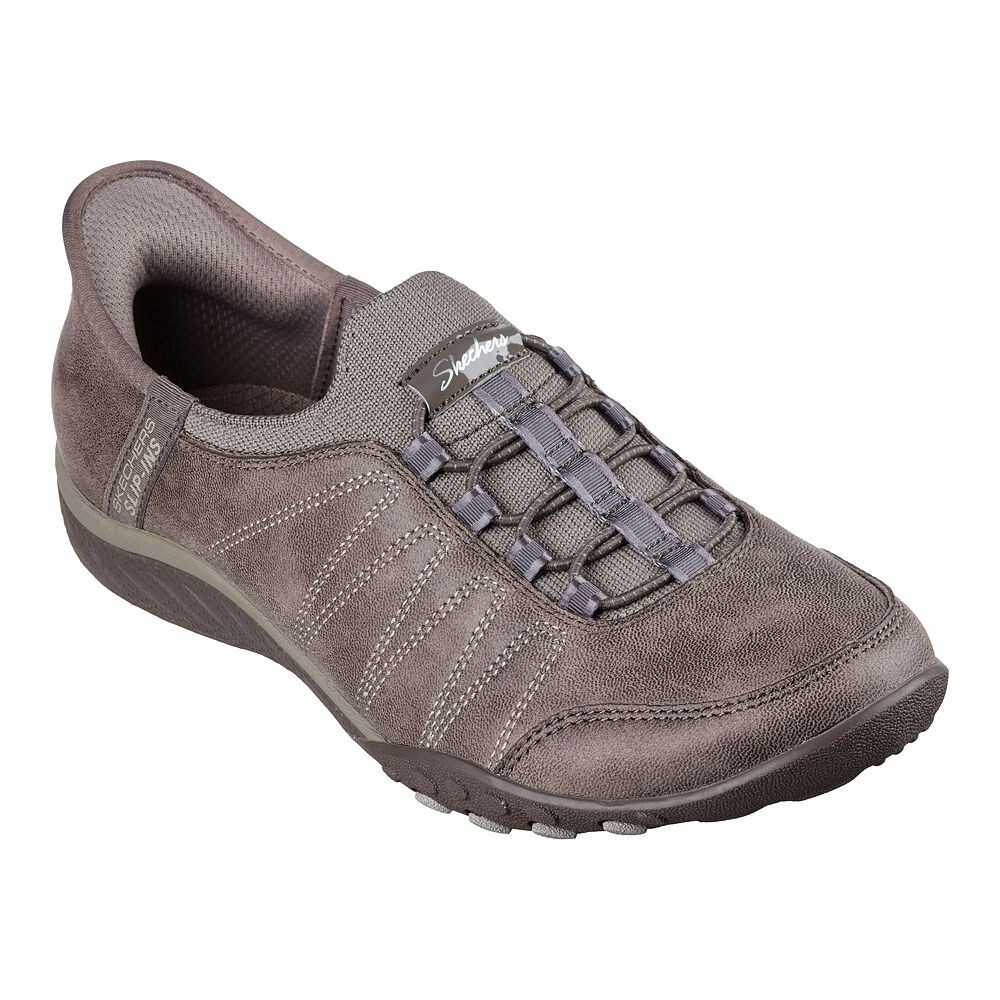 Женская обувь Skechers Hands Free Slip-ins Relaxed Fit Breathe Easy Home Body, цвет Dark Taupe