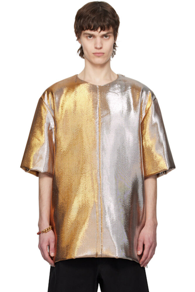 

Футболка с подкладкой из золота и серебра Dries Van Noten