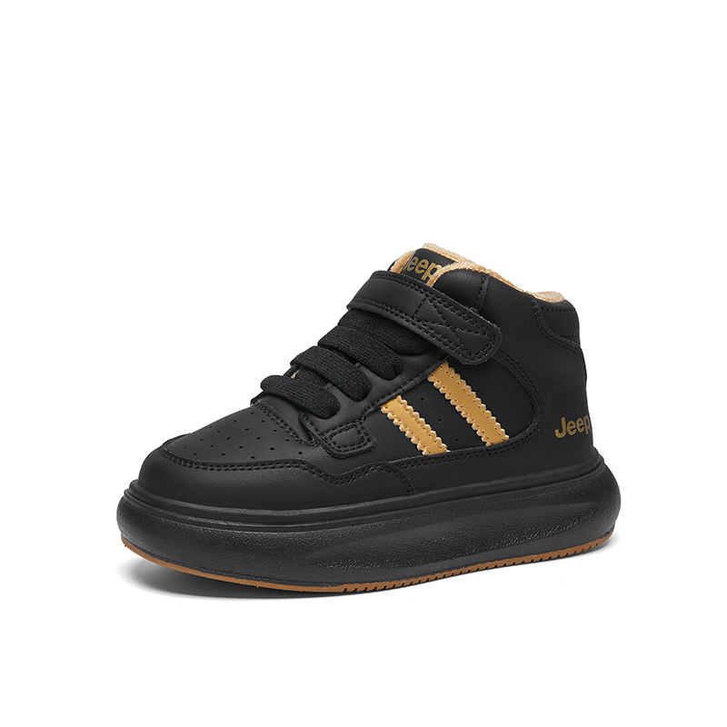 

Детские кроссовки для скейтбординга средней высоты Jeep, черный/золотой