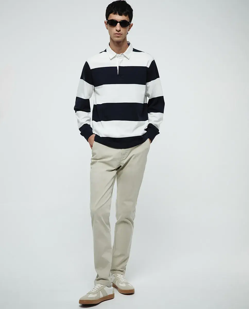 

Узкие хлопковые брюки Sfera, светло-серый