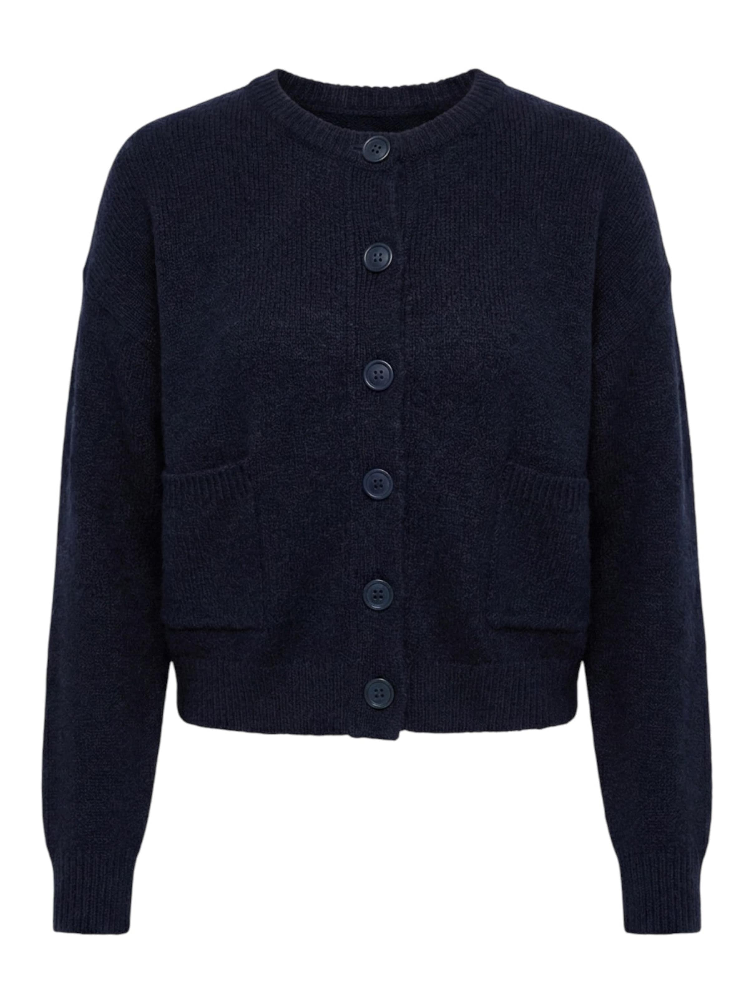 

TEESHOPPEN Трикотажный кардиган в темно-синем цвете