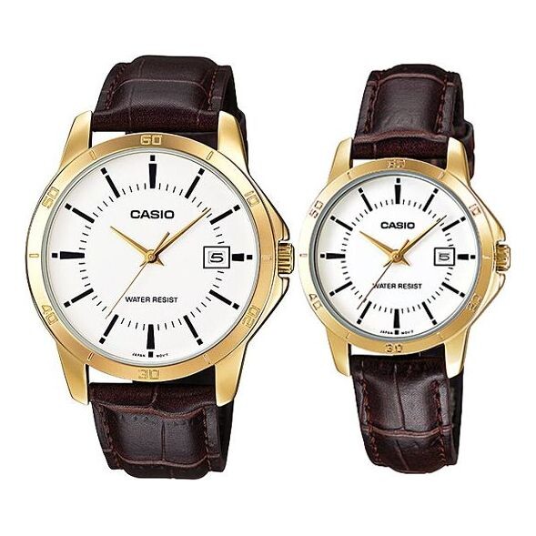 

Часы CASIO Couple Quartz Waterproof White Analog, белый