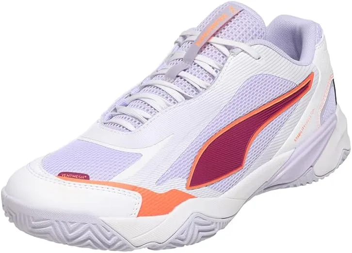 Кроссовки PUMA Unisex Solarstrike W+ 4 для дома, белый/сиреневый