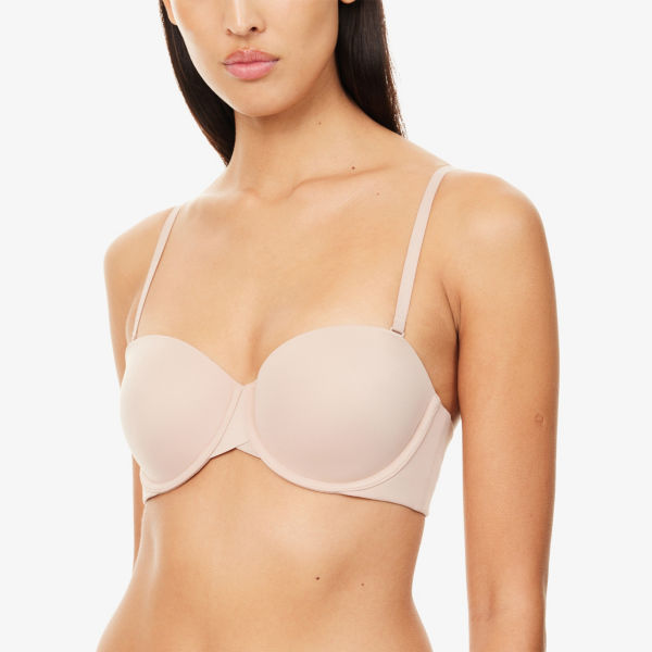 Бюстгальтер облегающий Calvin Klein Demi, бежево-розовый — фото 4