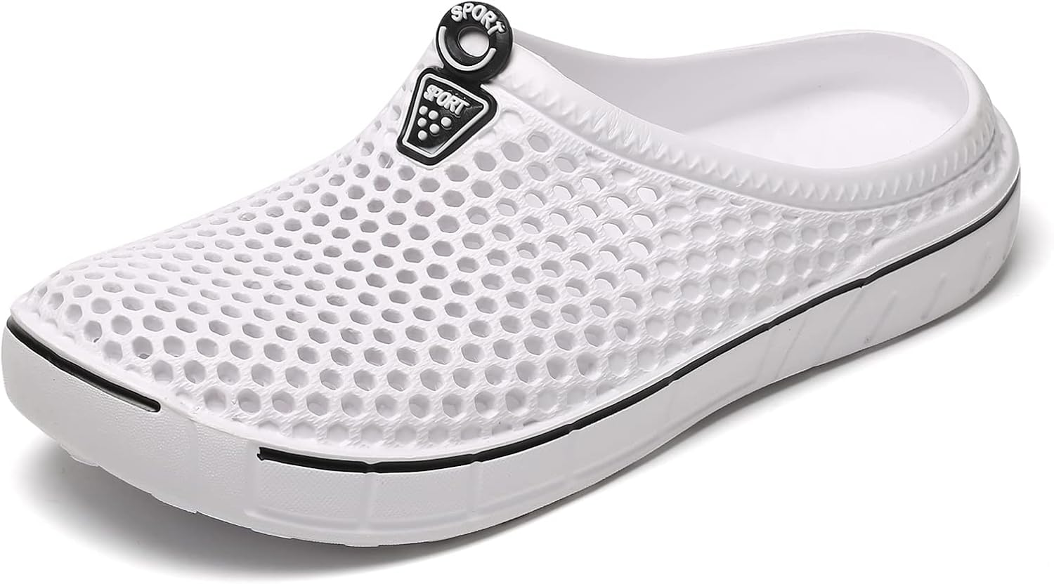 

Женские садовые сабо, унисекс, сетчатые, дышащие, легкие летние пляжные сандалии для ходьбы Reverseclock, белый