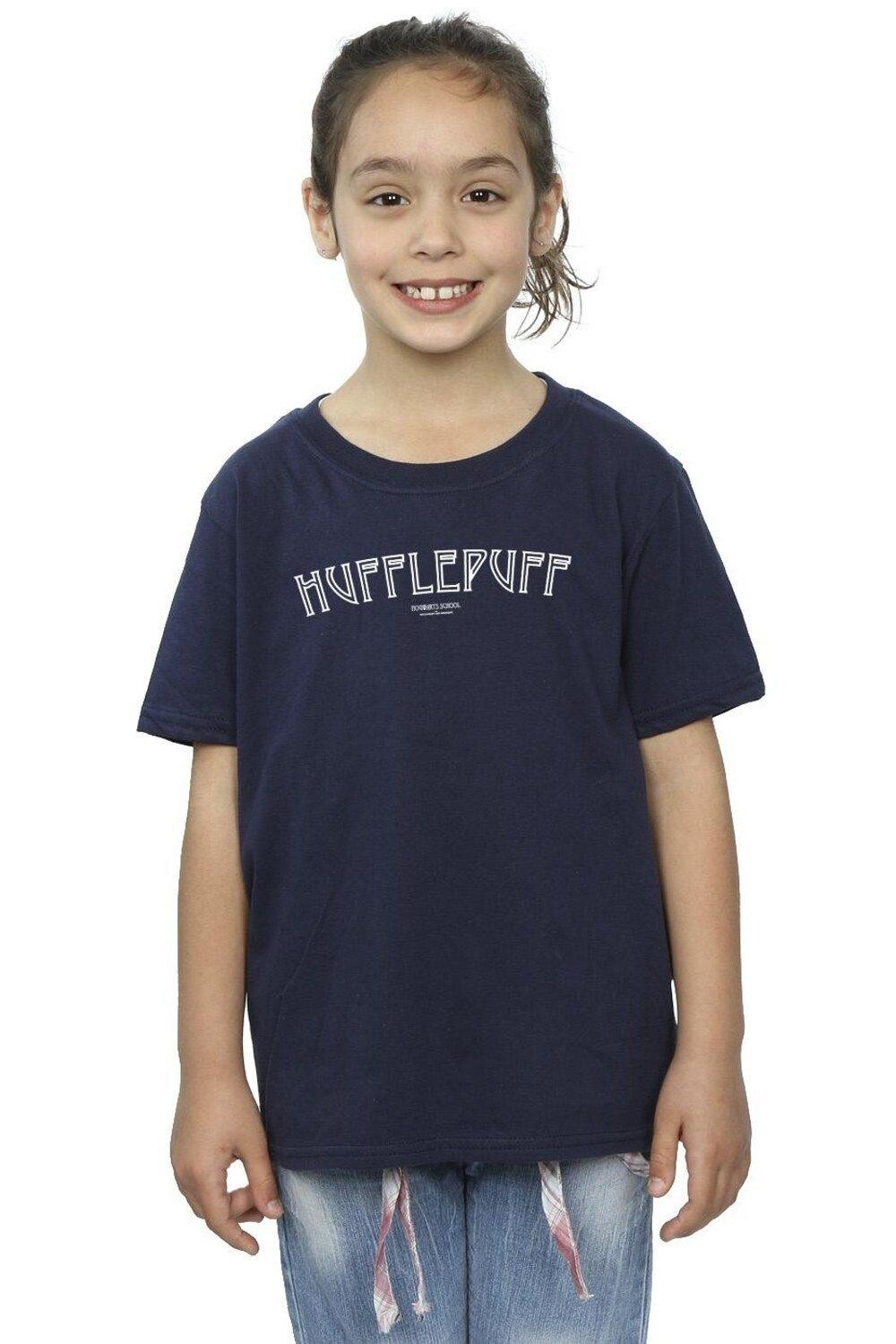 

Хлопковая футболка с логотипом Хаффлпаффа Harry Potter, темно-синий