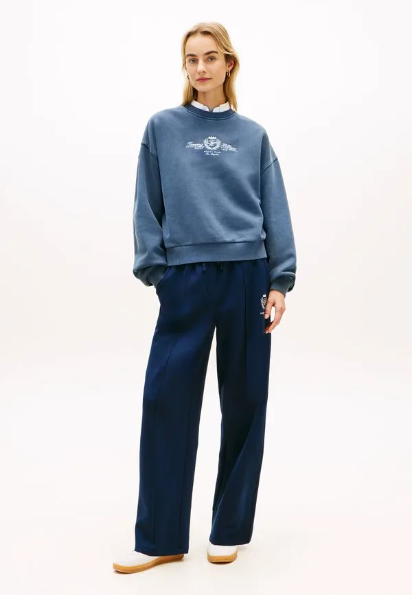 Толстовка из махровой ткани с вышивкой в виде герба Tommy Hilfiger, Dark Night Navy — фото 2