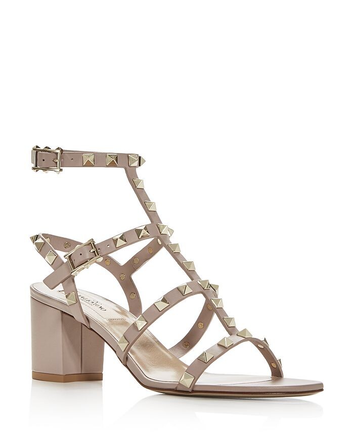 Женские босоножки Rockstud City на блочном каблуке Valentino Garavani