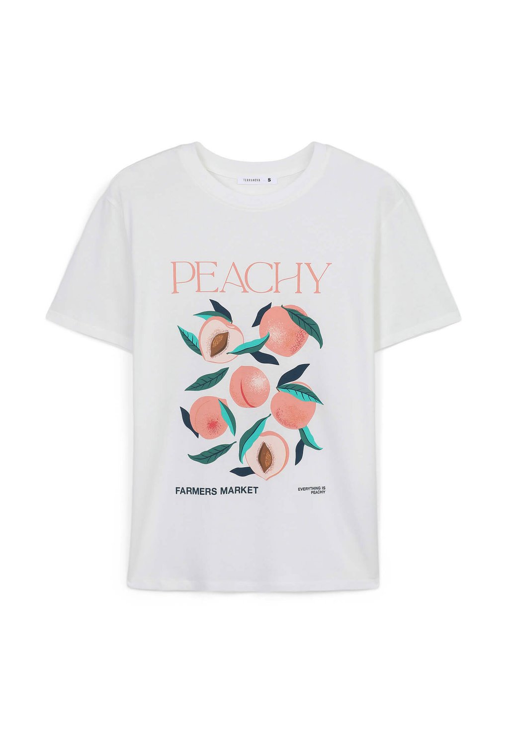 

Футболка с принтом WIDE WITH FRUIT PRINT Terranova, белый