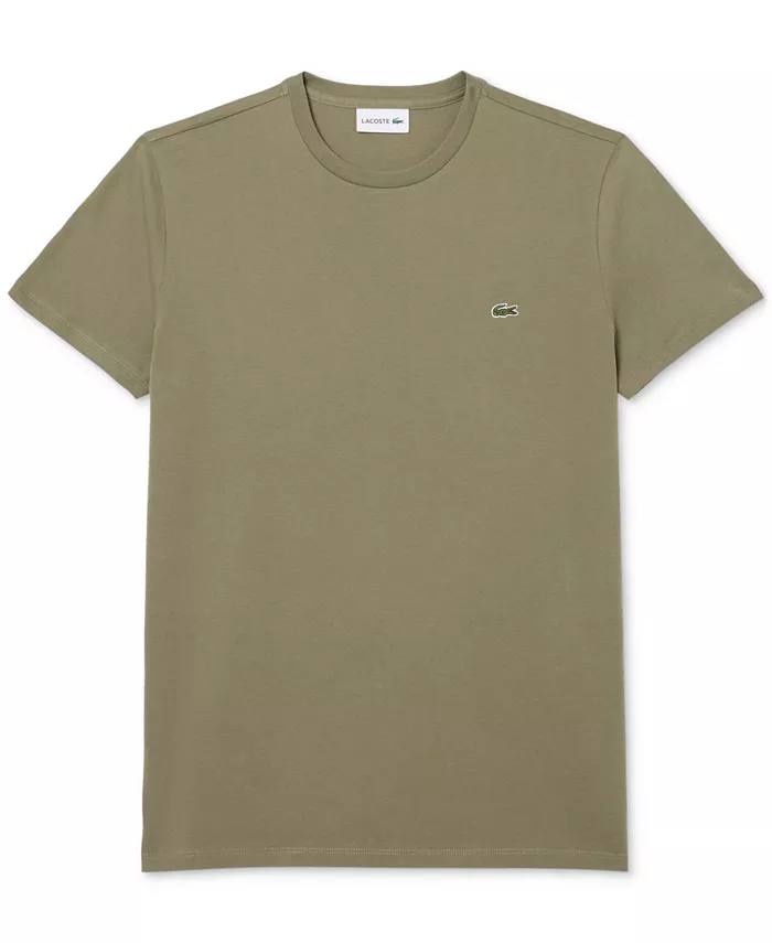 

Мужская футболка с круглым вырезом из пима-хлопка Lacoste, коричневый/бежевый