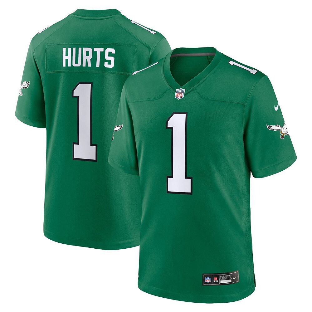 Молодежная игровая майка Nike Jalen Hurts Kelly Green Philadelphia Eagles, цвет Eag Green — фото 2