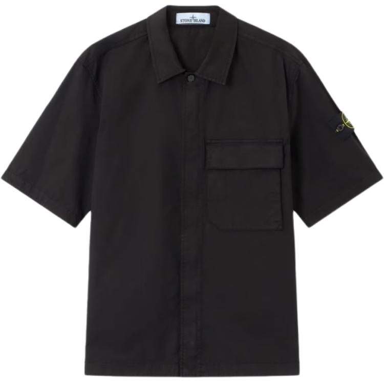 

Рубашка с нагрудным карманом STONE ISLAND, черный