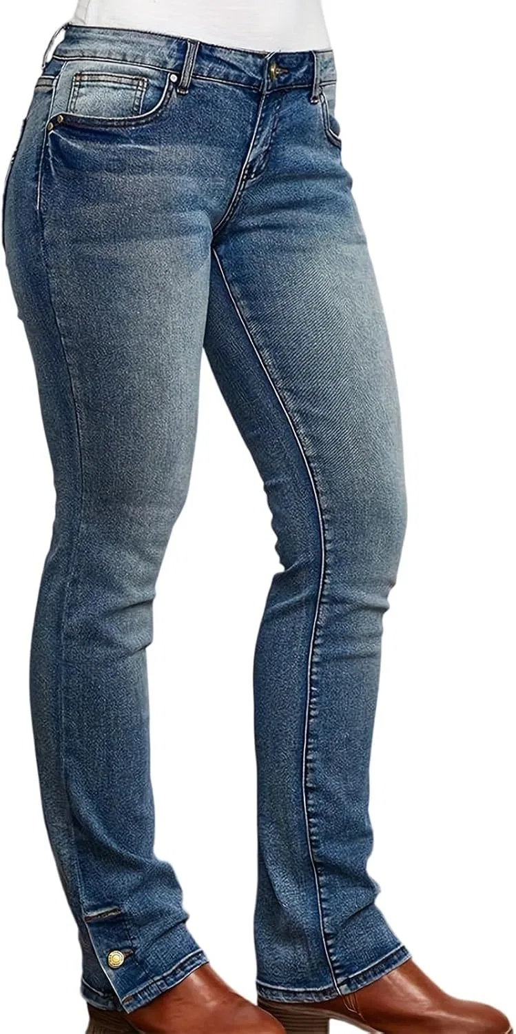 Джинсы женские скинни, буткат, stretch, light blue — фото 3