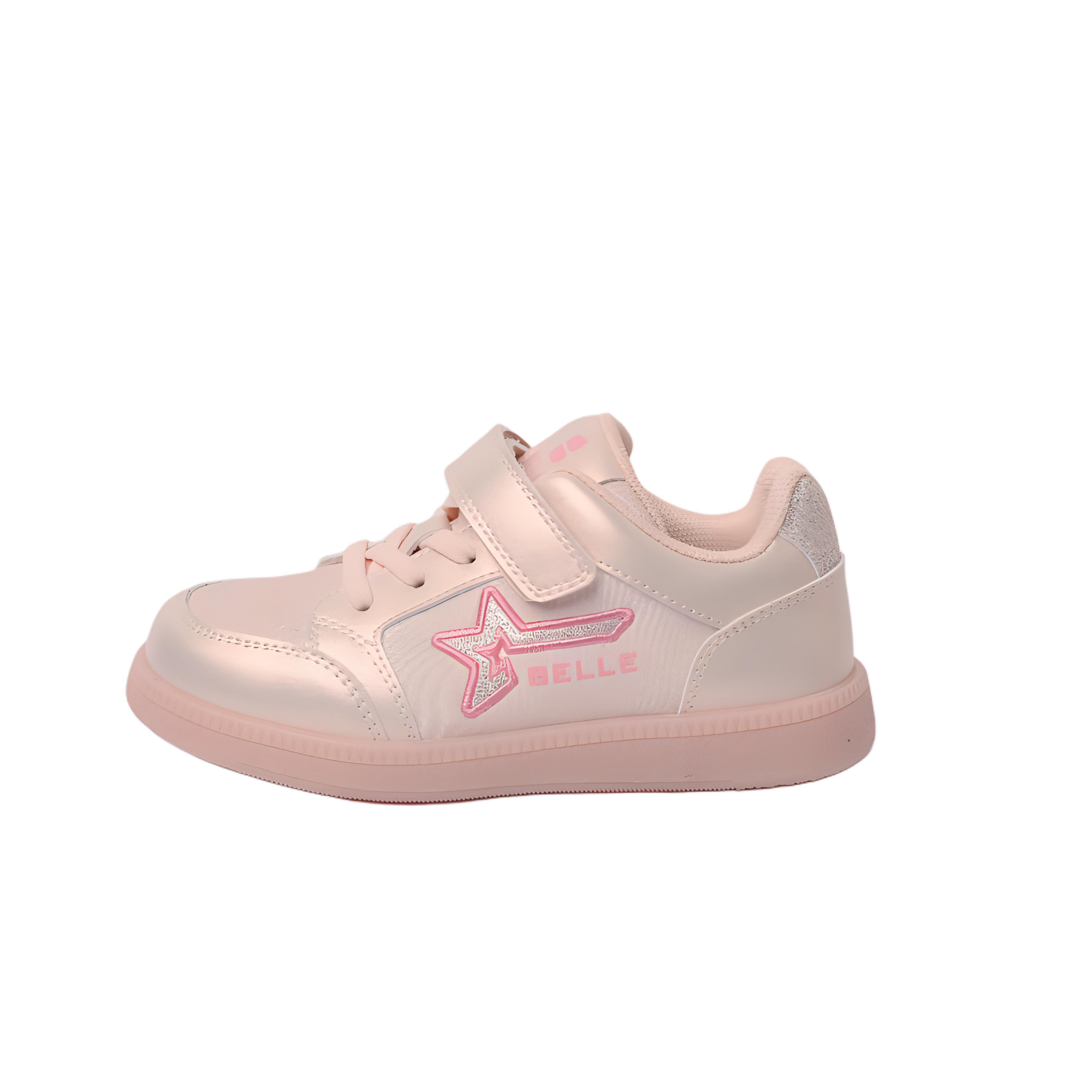 

BELLE Антискользящие износостойкие низкие детские уличные туфли Pink Kids'