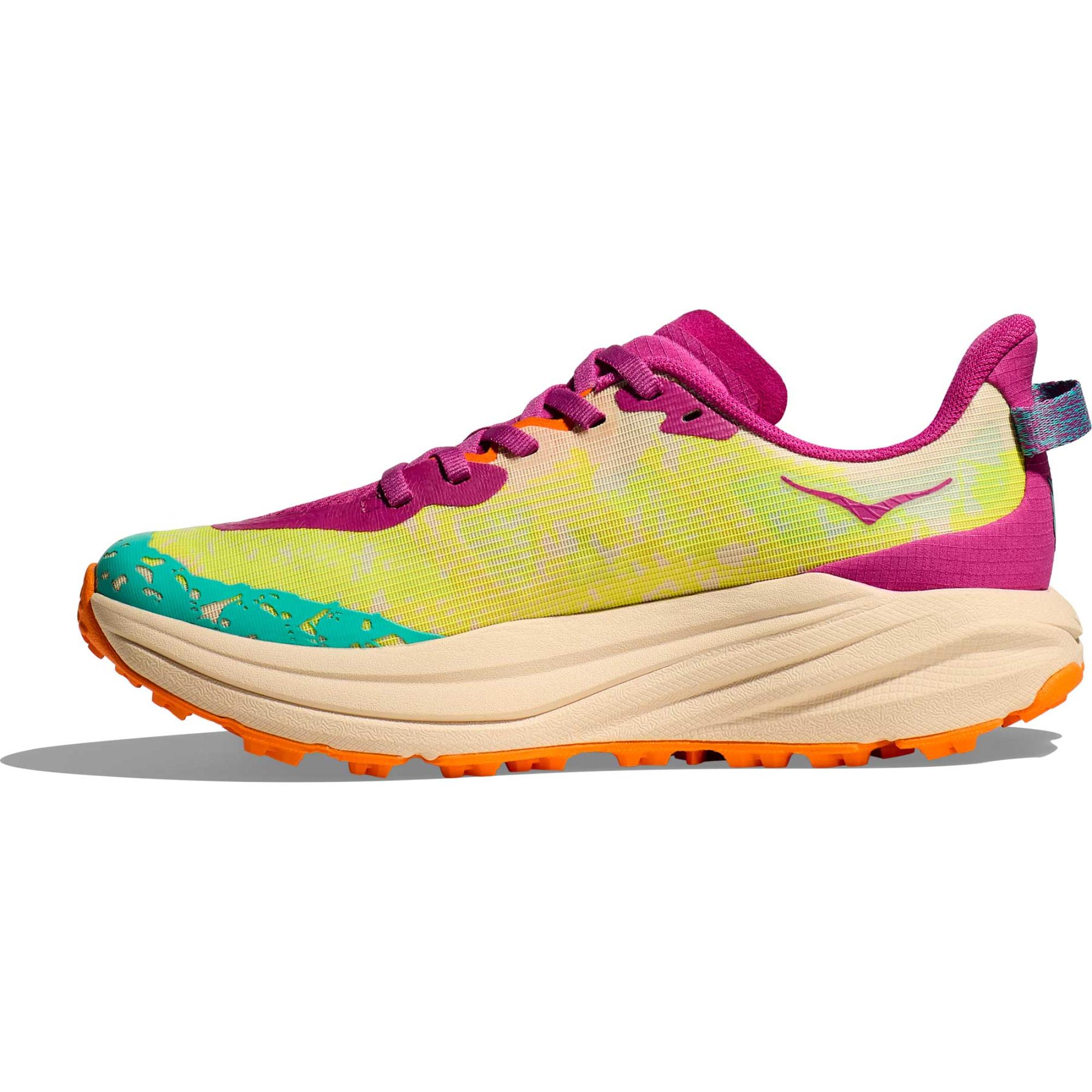 Детские кроссовки для бега по пересеченной местности Speedgoat 6 HOKA, Fuchsia/Electric Aqua — фото 3